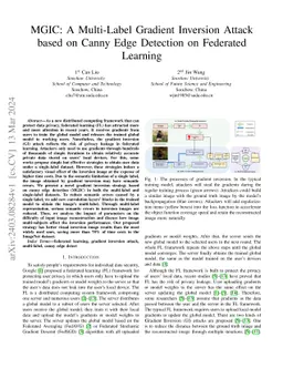 MGIC: A Multi-Label Gradient Inversion Attack based on Canny Edge
  Detection on Federated Learning