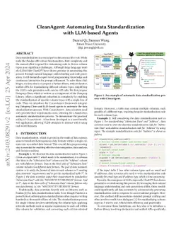 CleanAgent: Automating Data Standardization with LLM-based Agents
