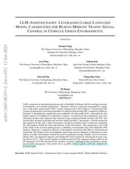 LLM-Assisted Light: Leveraging Large Language Model Capabilities for
  Human-Mimetic Traffic Signal Control in Complex Urban Environments