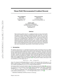 Mean-Field Microcanonical Gradient Descent