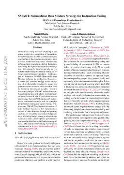 SMART: Submodular Data Mixture Strategy for Instruction Tuning