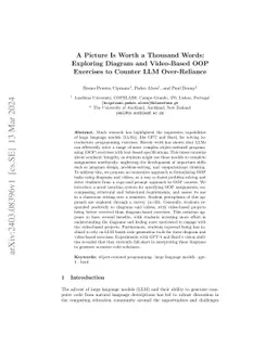 A Picture Is Worth a Thousand Words: Exploring Diagram and Video-Based
  OOP Exercises to Counter LLM Over-Reliance