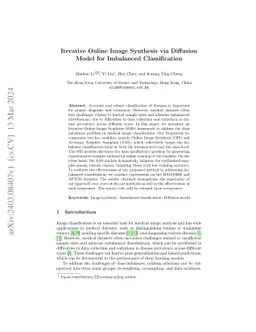 Iterative Online Image Synthesis via Diffusion Model for Imbalanced
  Classification