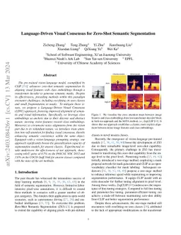 Language-Driven Visual Consensus for Zero-Shot Semantic Segmentation