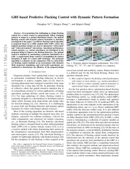 GRF-based Predictive Flocking Control with Dynamic Pattern Formation