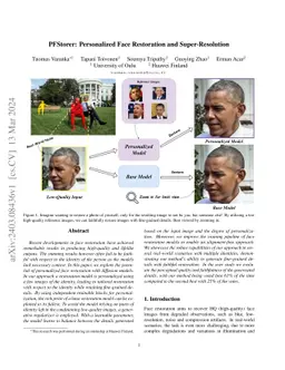 PFStorer: Personalized Face Restoration and Super-Resolution