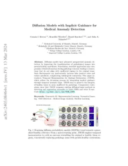 Diffusion Models with Implicit Guidance for Medical Anomaly Detection