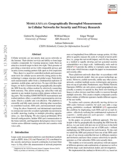 MobileAtlas: Geographically Decoupled Measurements in Cellular Networks
  for Security and Privacy Research
