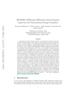 HOLMES: HOLonym-MEronym based Semantic inspection for Convolutional
  Image Classifiers