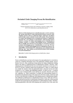 Occluded Cloth-Changing Person Re-Identification