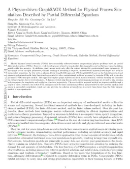 A Physics-driven GraphSAGE Method for Physical Process Simulations
  Described by Partial Differential Equations