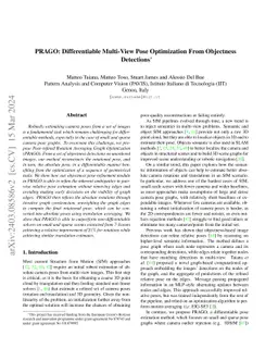 PRAGO: Differentiable Multi-View Pose Optimization From Objectness
  Detections