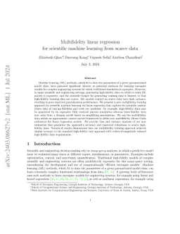 Multifidelity linear regression for scientific machine learning from
  scarce data