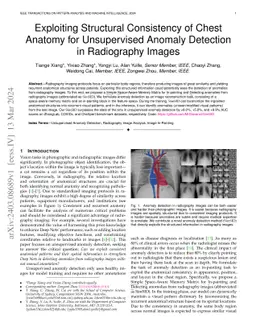 Exploiting Structural Consistency of Chest Anatomy for Unsupervised
  Anomaly Detection in Radiography Images
