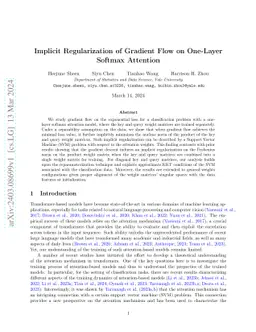 Implicit Regularization of Gradient Flow on One-Layer Softmax Attention
