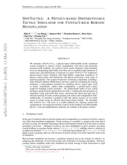 DIFFTACTILE: A Physics-based Differentiable Tactile Simulator for
  Contact-rich Robotic Manipulation