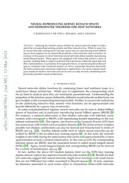 Neural reproducing kernel Banach spaces and representer theorems for deep networks