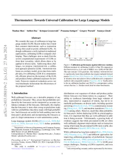 Thermometer: Towards Universal Calibration for Large Language Models