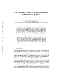Cyclic Data Parallelism for Efficient Parallelism of Deep Neural
  Networks