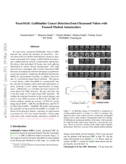 FocusMAE: Gallbladder Cancer Detection from Ultrasound Videos with
  Focused Masked Autoencoders