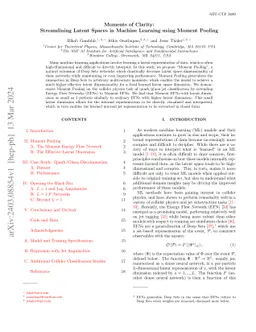 Moments of Clarity: Streamlining Latent Spaces in Machine Learning using
  Moment Pooling