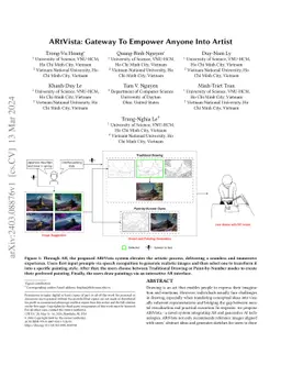 ARtVista: Gateway To Empower Anyone Into Artist