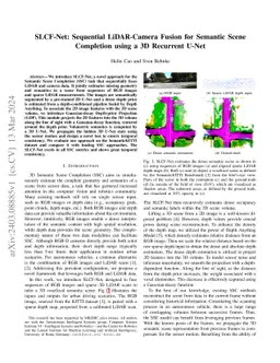 SLCF-Net: Sequential LiDAR-Camera Fusion for Semantic Scene Completion
  using a 3D Recurrent U-Net