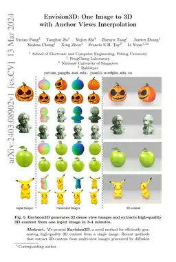 Envision3D: One Image to 3D with Anchor Views Interpolation