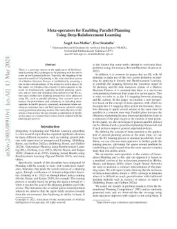 Meta-operators for Enabling Parallel Planning Using Deep Reinforcement
  Learning