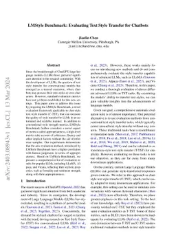 LMStyle Benchmark: Evaluating Text Style Transfer for Chatbots