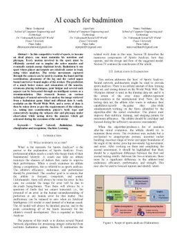 AI coach for badminton