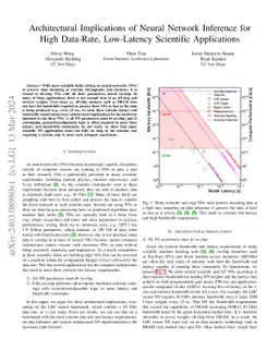 Architectural Implications of Neural Network Inference for High
  Data-Rate, Low-Latency Scientific Applications