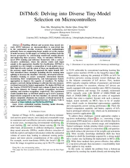DiTMoS: Delving into Diverse Tiny-Model Selection on Microcontrollers