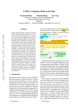 LAMP: A Language Model on the Map