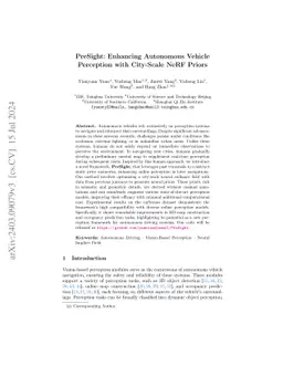 PreSight: Enhancing Autonomous Vehicle Perception with City-Scale NeRF
  Priors