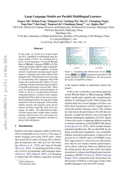 Revealing the Parallel Multilingual Learning within Large Language Models