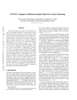 S^2MVTC: a Simple yet Efficient Scalable Multi-View Tensor Clustering