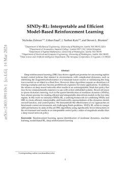 SINDy-RL: Interpretable and Efficient Model-Based Reinforcement Learning