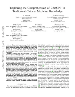 Exploring the Comprehension of ChatGPT in Traditional Chinese Medicine
  Knowledge