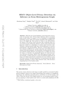 SHAN: Object-Level Privacy Detection via Inference on Scene Heterogeneous Graph