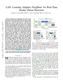 LAN: Learning Adaptive Neighbors for Real-Time Insider Threat Detection