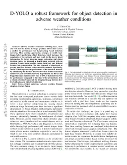 D-YOLO a robust framework for object detection in adverse weather
  conditions