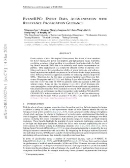 EventRPG: Event Data Augmentation with Relevance Propagation Guidance