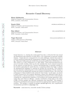 Recursive Causal Discovery