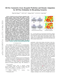 SD-Net: Symmetric-Aware Keypoint Prediction and Domain Adaptation for 6D
  Pose Estimation In Bin-picking Scenarios
