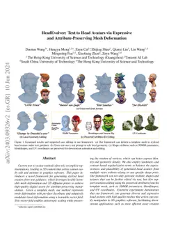 HeadEvolver: Text to Head Avatars via Expressive and Attribute-Preserving Mesh Deformation