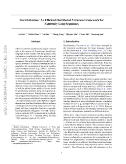 BurstAttention: An Efficient Distributed Attention Framework for
  Extremely Long Sequences