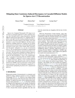 Mitigating Data Consistency Induced Discrepancy in Cascaded Diffusion
  Models for Sparse-view CT Reconstruction