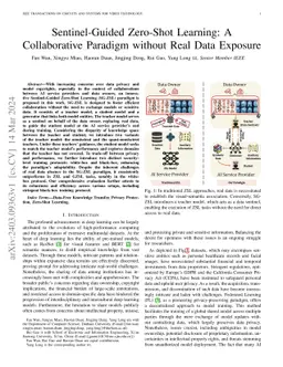 Sentinel-Guided Zero-Shot Learning: A Collaborative Paradigm without
  Real Data Exposure