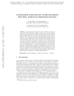 An Extensible Framework for Architecture-Based Data Flow Analysis for
  Information Security